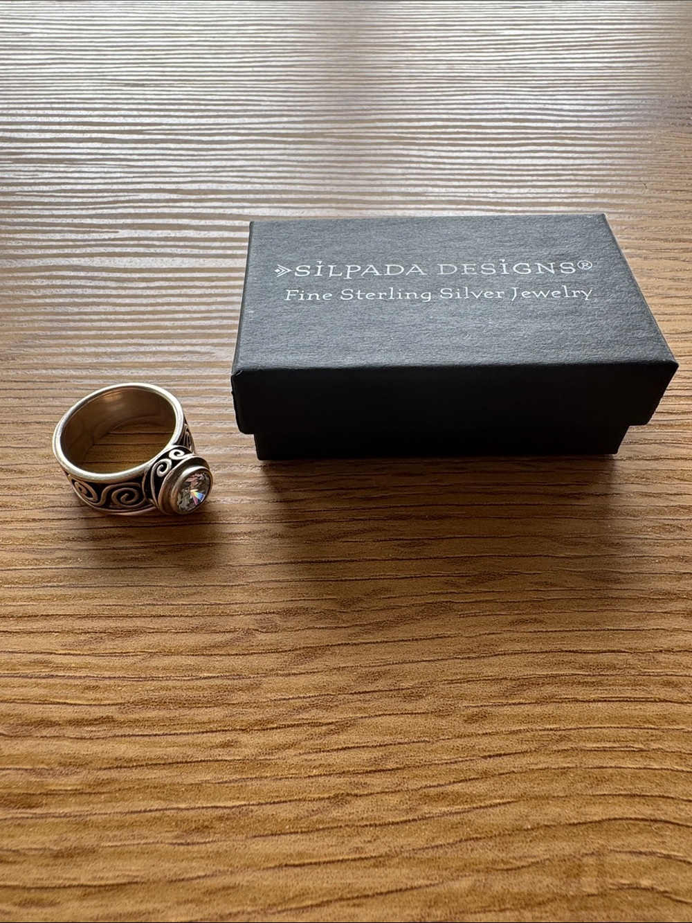 Silpada Sterling Silver Ring with Clear Stone - Picture 4 of 4